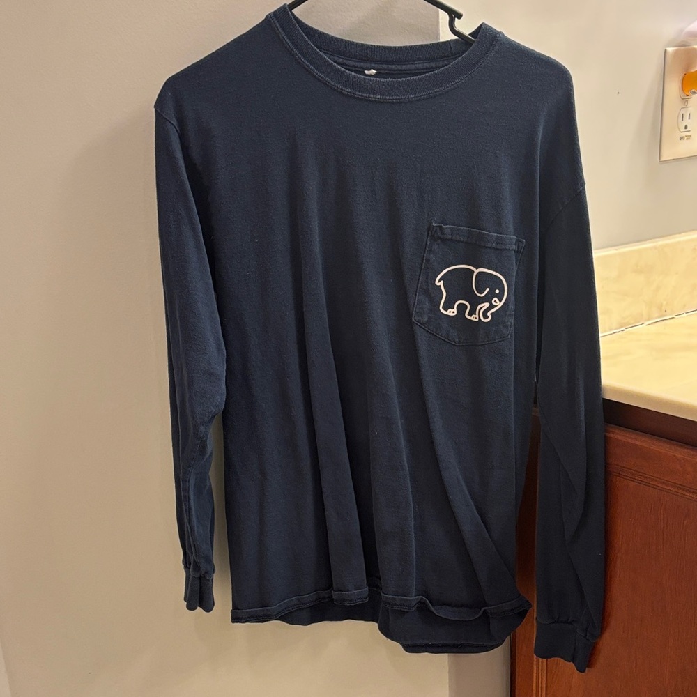 Ivory Ella Navy Long Sleeve Tee